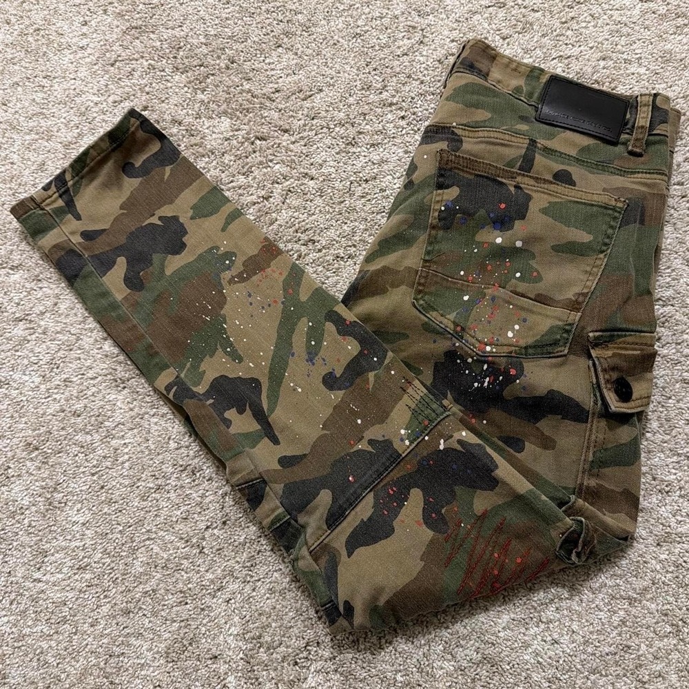Y2K Smoke Rise Cargo Pants | Camo | 34x32
